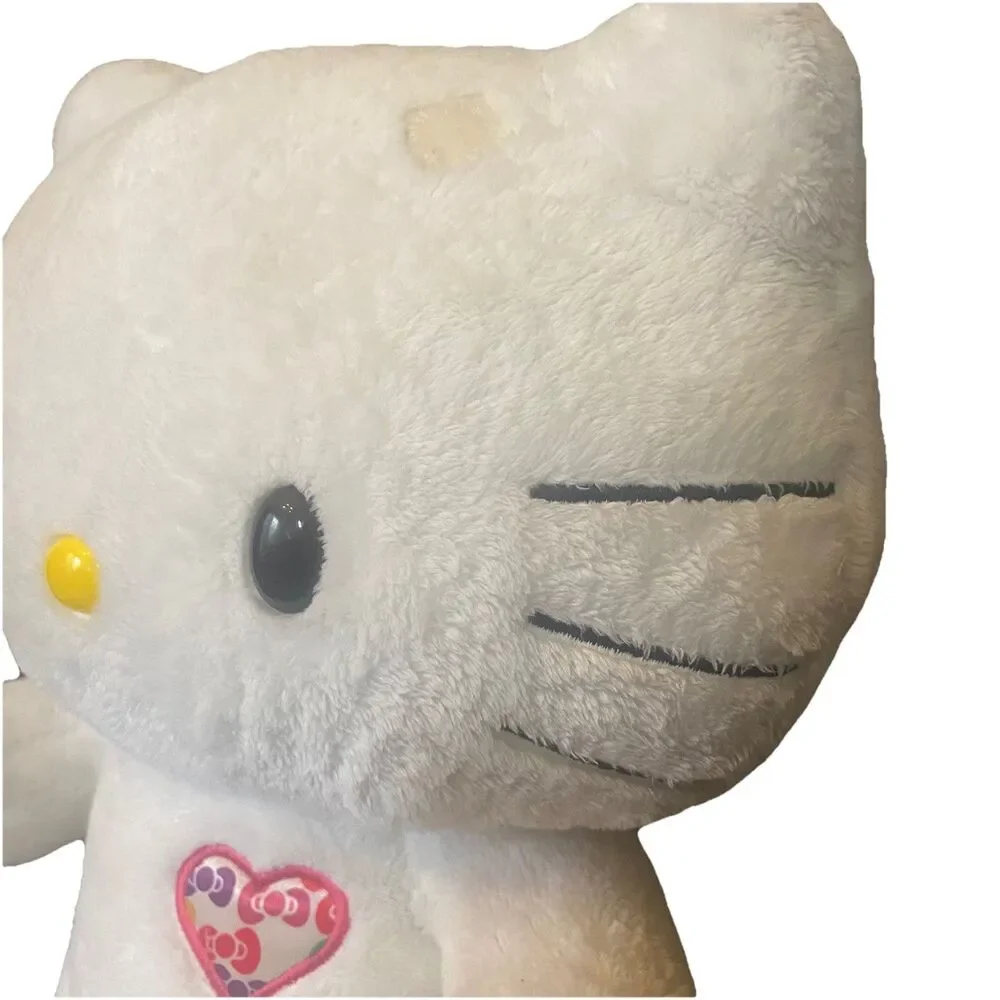 Vintage Build-A-Bear Hello Kitty Plush Sanrio 2009 Retired White Stuffed Animal
